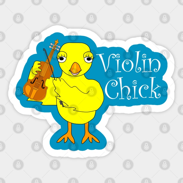 Violin Chick White Text Sticker by Barthol Graphics